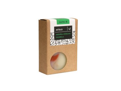 Mýdlo tuhé MEDUŇKA SPIRULINA CHLORELLA v krabičce